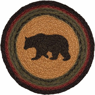 Sawyer Mill Wyatt Stenciled Bear Jute Trivet 8" VHC Brands