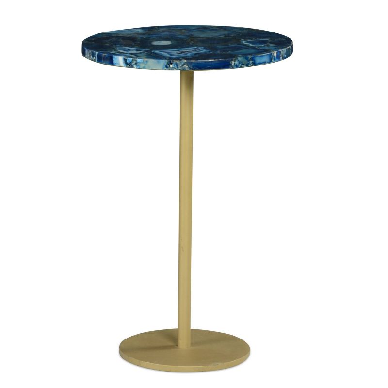 Oceana Round Chairside End Table Agate Blue - Steve Silver Co., 3 of 6