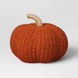 Knit Pumpkin with Jute Stem Novelty Throw Pillow - Threshold™
