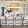 LLHZSY Walnut Color LED  Linear Pendant Chandelier 38 3/5" Modern Island Pendant Ceiling Fixtures - 2 of 4