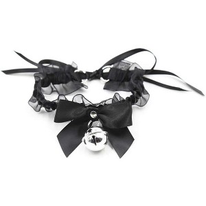 2PC Black Tattoo Choker Set | Punk Gothic Stretch Necklaces for Women - 1 of 4