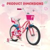 Gymax 18 Inch Kids Bike Children's Bicycle with Training Wheels/ Storage Basket/ Doll Seat/ Handbrakes Adjustable Seat & Handlebar Height - 3 of 4