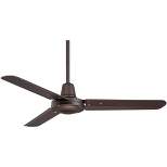 44" Casa Vieja Plaza DC Industrial Indoor Outdoor Ceiling Fan with Remote Control Oil Rubbed Bronze Damp Rated for Patio Exterior House Home Porch