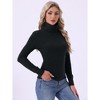 INSPIRE CHIC Women's Turtleneck Tops Slim Basic Mock Turtle Long Sleeve Shirts 2025 Fall Winter Layering Outfits Basic Layer - 2 of 4