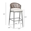 Christopher Knight Home Dafydd Outdoor 30" Iron and Rattan Barstools with Scallop-shaped Backrest (Set of 2) - 3 of 4