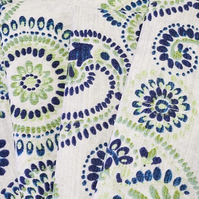 Twin Green and Blue Paisley Microfiber Sheet Set