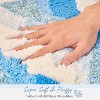 Attop Blue Ocean Wave Bath Mat, Cute Funky Bathroom Rugs for Coastal Beach Nautical Themed Decor - 3 of 4