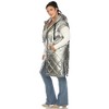 White Mark Plus Size Metallic Diamond Puffer Vest - 2 of 4