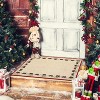 Christmas Area Rug, Holiday Carpet with Bells, Holly Berry & Ribbon Garland Design, Festive Throw Rug for Living Room, Bedroom - 2 of 4
