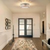 LLHZSY Modern 3-Light Crystal Hallway Flush Mount Ceiling Light Entryway Chandelier - W13.78"-Black - 3 of 4