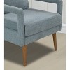Mid-Century Armchair , Accent Chair with Chenille Armrest - 4 of 4