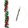 Crystal Lane DIY 7" Acrylic Twisted Baubles Metallic Designer Holiday Christmas Bead Strand Red Green Silver - 4 of 4