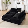 VASIP 99" Modular Sleeper Sectional Couch - Grey Modern Minimalist  2-Price L-Shape Sofa,  for Living Room,Bedroom  ,No Assembly - 3 of 4