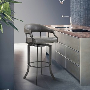 Armen Living Edy Barstool Gray 30 in Seat Height - 1 of 4