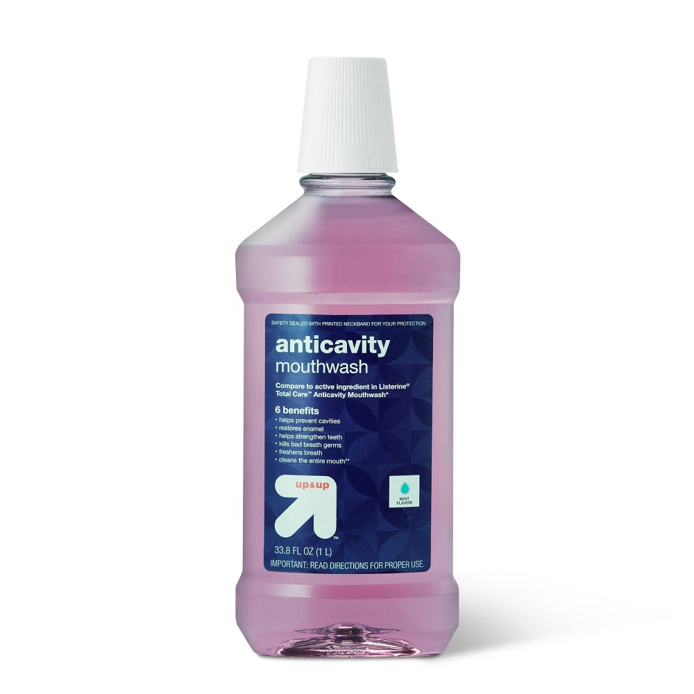 Anticavity Fluoride Mouth Rinse - Eucalyptus Mint - 33.8 fl oz - up & up™