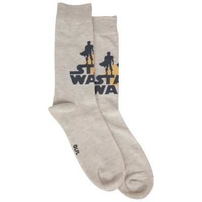 Adult Star Wars Jedi Master Silhouette at Sunset Crew Socks