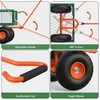 Heavy Duty Steel Garden Cart - 3 In 1 Pullable Garden Wagon, 10 Inch Wheels, Ideal for Gardening Soil, Tools, and Plant Transport - 3 of 4