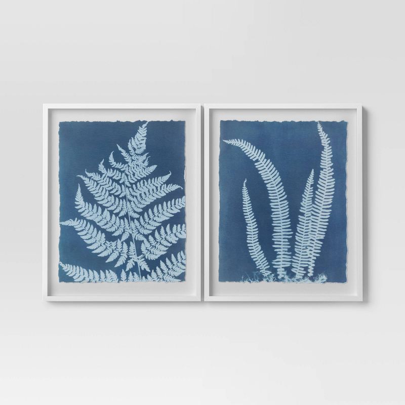 (Set of 2) 16&#34; x 20&#34; Float Mount Plant Print Framed Wall Poster Set White - Threshold&#8482;, 1 of 8