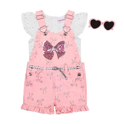 Little Lass Infant Girls 2 Piece Shortall Set