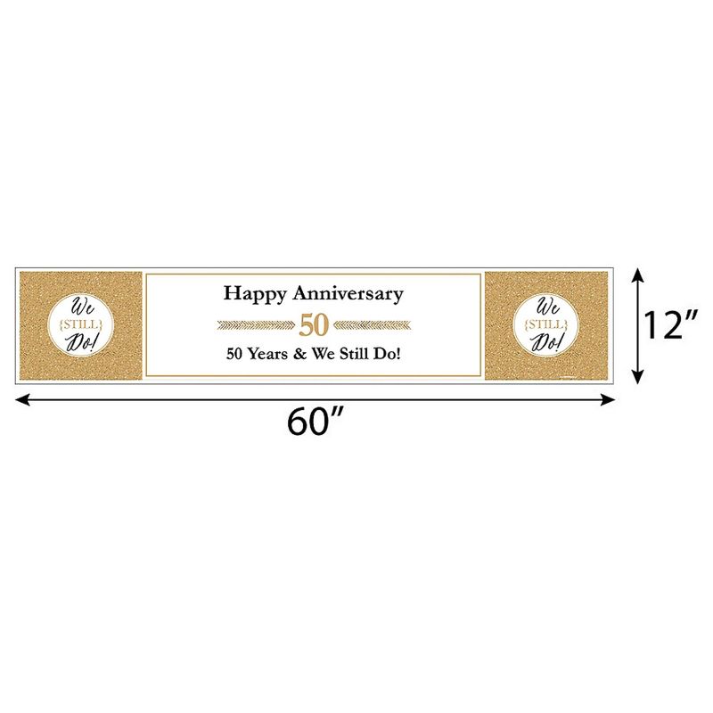 Big Dot of Happiness We Still Do - 50th Wedding Anniversary Party Decorations Party Banner, 2 of 7