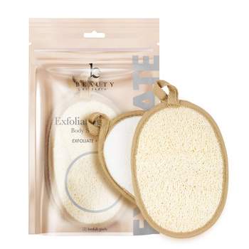 Beauty by Earth Exfoliating Loofah Sponge Body Scrubber Pack of 2 Natural Loofah Sponges