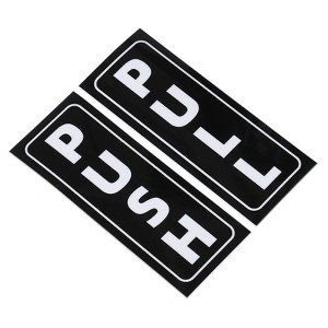 Unique Bargains PVC Self-Adhesive Waterproof Convenience Stores Push Pull Door Sign - 1 of 4