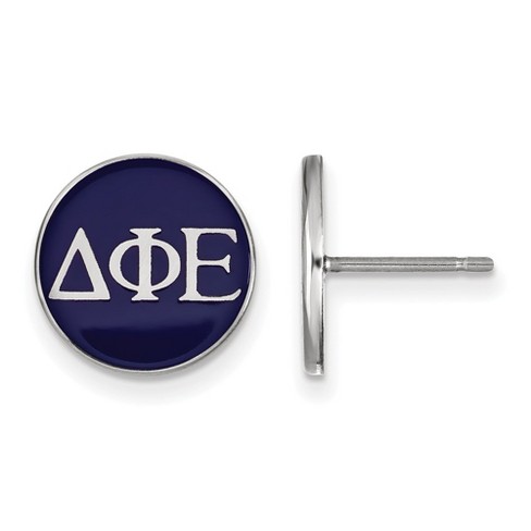 Black Bow Jewelry Sterling Silver Delta Phi Epsilon Greek Life Stud Earring - image 1 of 3