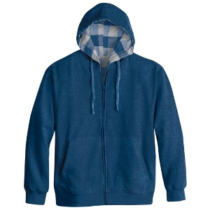 Collections Etc Men's Plaid Lined Knit Hoodie - 1 of 4