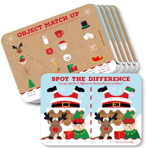 Opnieuw schieten Grondwet in de buurt Big Dot Of Happiness Jolly Santa Claus - 2-in-1 Christmas Party Cards -  Activity Duo Games - Set Of 20 : Target