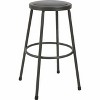 Lorell Metal Shop Stool - Vinyl Seat - Metal - Light Gray - 2 of 2