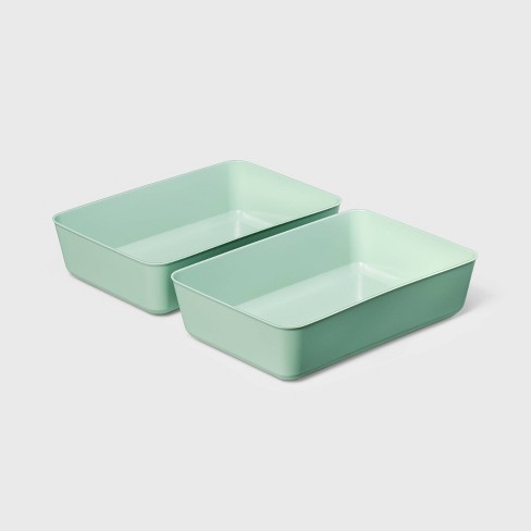 2pk Large Storage Trays Daydream Green - Brightroom™