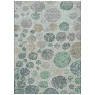 HomeRoots 10' X 14' Sage And Beige Geometric Washable Indoor Outdoor Area Rug