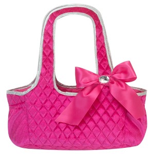 Sophia’s Quilted Tote Bag Doll Carrier with Pockets, Hot Pink - 1 of 4