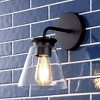 6.38" 1-Light Kondo Iron Wall Sconce Oil Rubbed Bronze/Clear - JONATHAN Y: Modern Vanity Lighting, LED-Compatible - 2 of 4