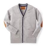 Hope & Henry Boys' Tipped Cardigan with Elbow Patches, Infant