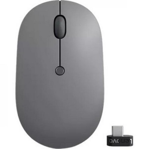 Lenovo Go Usb-c Essential Wireless Mouse,  Ghz Nano Usb-c Receiver,  Adjustable Dpi, Rechargeable Battery, Ambidextrous, Gy51c21210, Grey :  Target