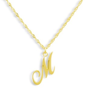EVRY JEWELS WATERPROOF Gold or Silver Plated Stainless Steel Golden Letter Necklace - 1 of 1