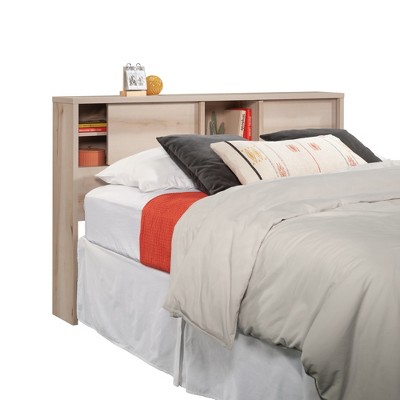 Full/Queen Bookcase Headboard, Brown finish