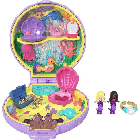 Polly Pocket Keepsake Collection Mermaid Dreams Collectible Compact, Under-The-Sea Theme - image 1 of 4