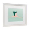 Trademark Fine Art - Annie Warren  Sherbet Flamingos Ii Matted Framed Art - 3 of 4