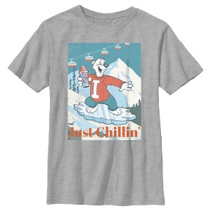 Boy's ICEE Bear Just Chillin' while Iceboarding T-Shirt - 1 of 4