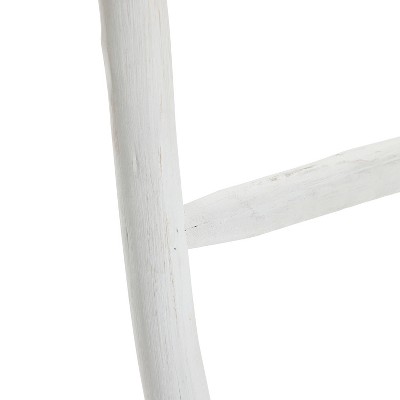 White Solid Wood 5-Rung Blanket Ladder