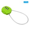 Unique Bargains Gym Toolbox Gate Case Small 3 Digit Padlock with Wire Rope - 3 of 4
