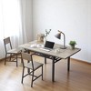 Folding Dining Table with Drop Leaves, 1.2" Thick Top, Table for 4â€?, Convertible Small Space Kitchen Table with Metal Frame & Adjustable Feet - 3 of 4