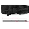Allegra K Women's Faux Leather Self Tie Bowknot Wide Waist Band Sash Obi Belt One Size - 3 of 4