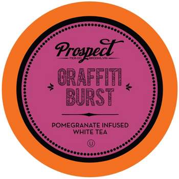 Prospect Tea Pomegranate White Tea Pods for Keurig K-Cup Brewer, Graffiti Burst, 40 count