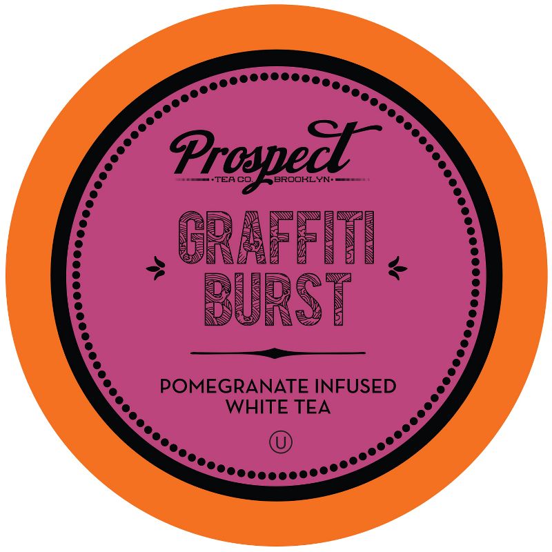 Prospect Tea Pomegranate White Tea Pods for Keurig K-Cup Brewer, Graffiti Burst, 40 count, 1 of 6