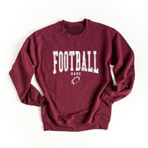 Simply Sage Market Women's Graphic Sweatshirt Varsity Football Babe - 1 of 4