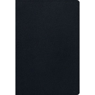 ESV Men's Study Bible (Genuine Leather, Black) - (Leather Bound)