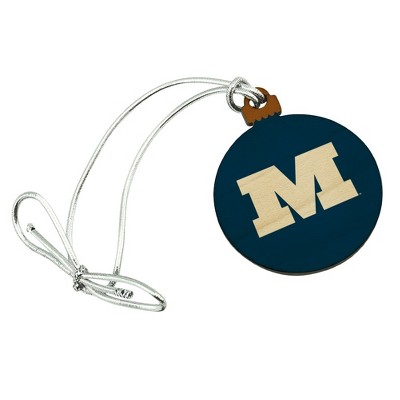 Millikin University Primary Logo Mini Small Tiny Wood Christmas Tree Holiday Ornament